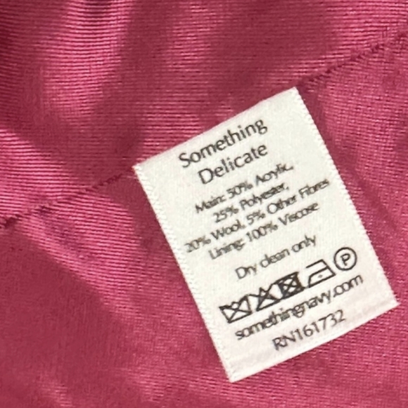 Hot Pink Wool Blazer - Something Navy - Picture 6 of 7